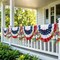 4pcs 4th of July Candle Ring Wreaths - Patriotic American Daisy Floral Holders for Independence Day Table Decor & Memorial Day Centerpieces